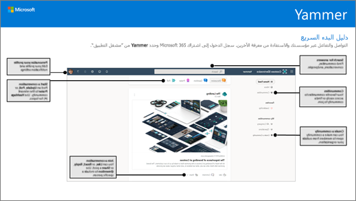 البدء السريع لـ Yammer القابل للتنزيل