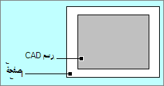 رسم AutoCAD داخل حدود الصفحة