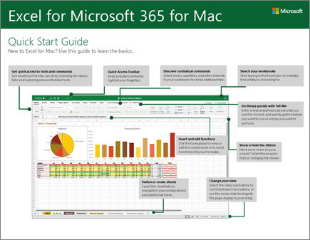 دليل البدء السريع لـ Excel 2016 for Mac