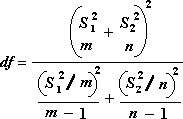 الصيغة اللازمة لتقريب درجات الحرية