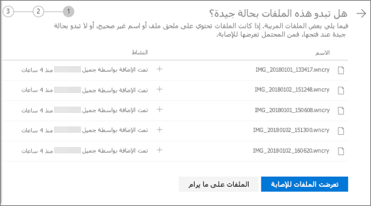 لقطة شاشة لشاشة هل تبدو هذه الملفات على الشاشة اليمنى على موقع OneDrive على الويب