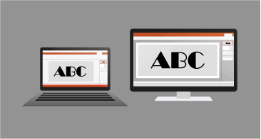 عرض نفس العرض التقديمي على جهاز الكمبيوتر الشخصي وجهاز Mac، ويظهران متطابقان