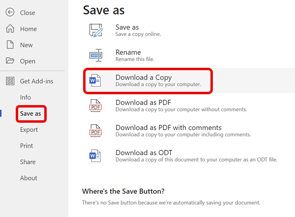 تنزيل OneDrive SaveAs