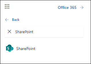 البحث عن SharePoint