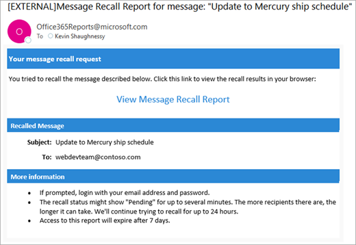 outlook للتحقق من لقطة شاشة رسالة واحدة