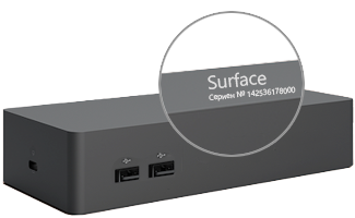 Сериен номер на Surface Dock