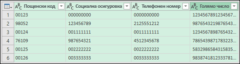 Получаване на & трансформация > Преобразуване на данни в текст