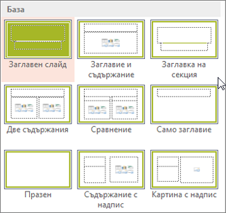 Оформления на слайдове в PowerPoint