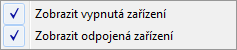 Snímek obrazovky se zobrazením zakázaných položek