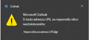 Outlook Něco se neočekávaně nepovedlo