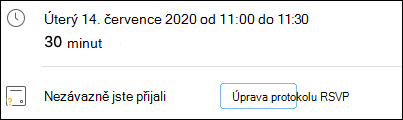 Úprava protokolu RSVP z události