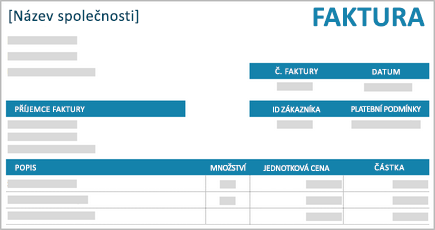 Koncepční obrázek faktury pro malé firmy