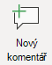 Tlačítko Nový komentář ve Visiu