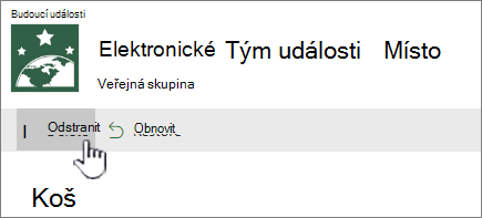 SharePoint Online – tlačítko pro odstranění položky recyklace