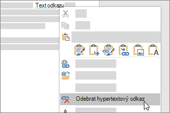 Odebrat hypertextový odkaz