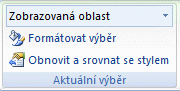 Vzhled pásu karet aplikace Excel