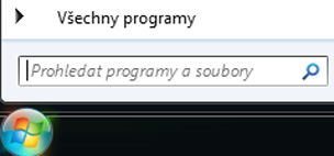 Snímek obrazovky prohledávání programů