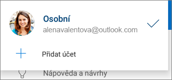 Přidání účtu v aplikaci OneDrive pro Android