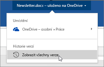 Kliknutí ukazatelem myši na soubor, Zobrazit všechny verze