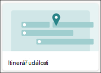 Šablona seznamu itinerářů události