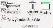 Ignorovat, vyčistit, odstranit, archivovat