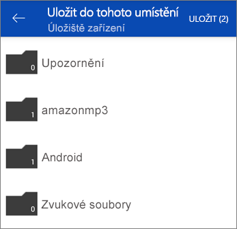 Uložit soubory z OneDrivu