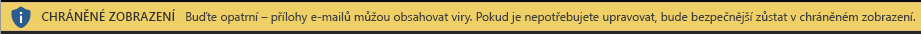Chráněné zobrazení nedůvěryhodných e-mailových příloh