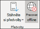 Je vybrána práce offline