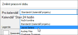 Zdroje v seznamu Pro kalendář