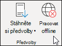 Vybrat práci offline