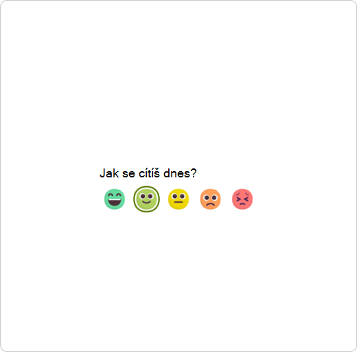 Odpověď na ohlášení se změnami – výběr emoji