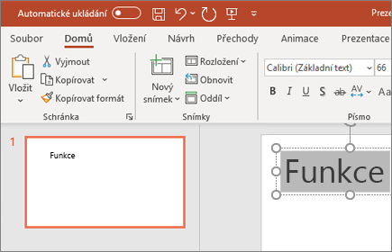 PowerPoint – formátování textu