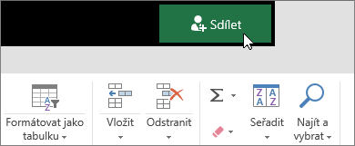 Tlačítko Sdílet
