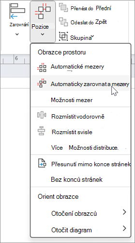 Pomocí funkce Automatické zarovnání & prostoru můžete opravit problémy se zarovnáním a mezerou.