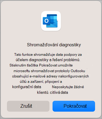 Kontakt na podporu v Outlooku snímek obrazovky 2