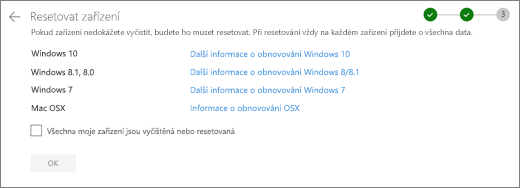 Snímek obrazovky zařízení Rest na webu OneDrive