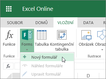 Formuláře > Nový formulář