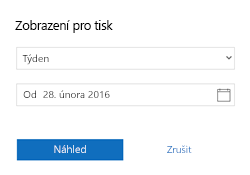 Najednou můžete vytisknout týden