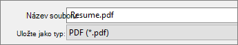 V poli Uložit jako typ zvolte PDF.