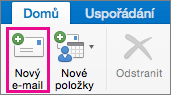 Tlačítko Nový e-mail