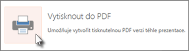 Tisk snímků do PDF