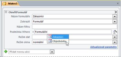 Použití technologie IntelliSense k zadání výrazu