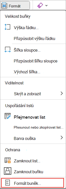 formátování buněk pro excel