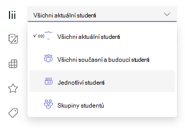 jednotliví studenti