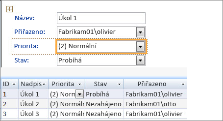 Vytvoření zobrazení pomocí aplikace Microsoft Access