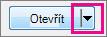 Obrázek šipky u tlačítka Otevřít.