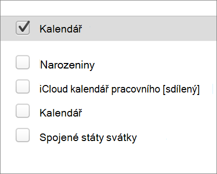 Kalendář na iCloudu v Outlook 2016 pro Mac