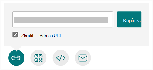 Možnost Zkrátit adresu URL v Microsoft Forms