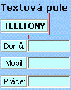 Příklad ovládacího prvku ActiveX Textové pole