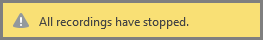 Zpráva Všechny nahrávky se zastavily zobrazená při schůzce Skypu pro firmy